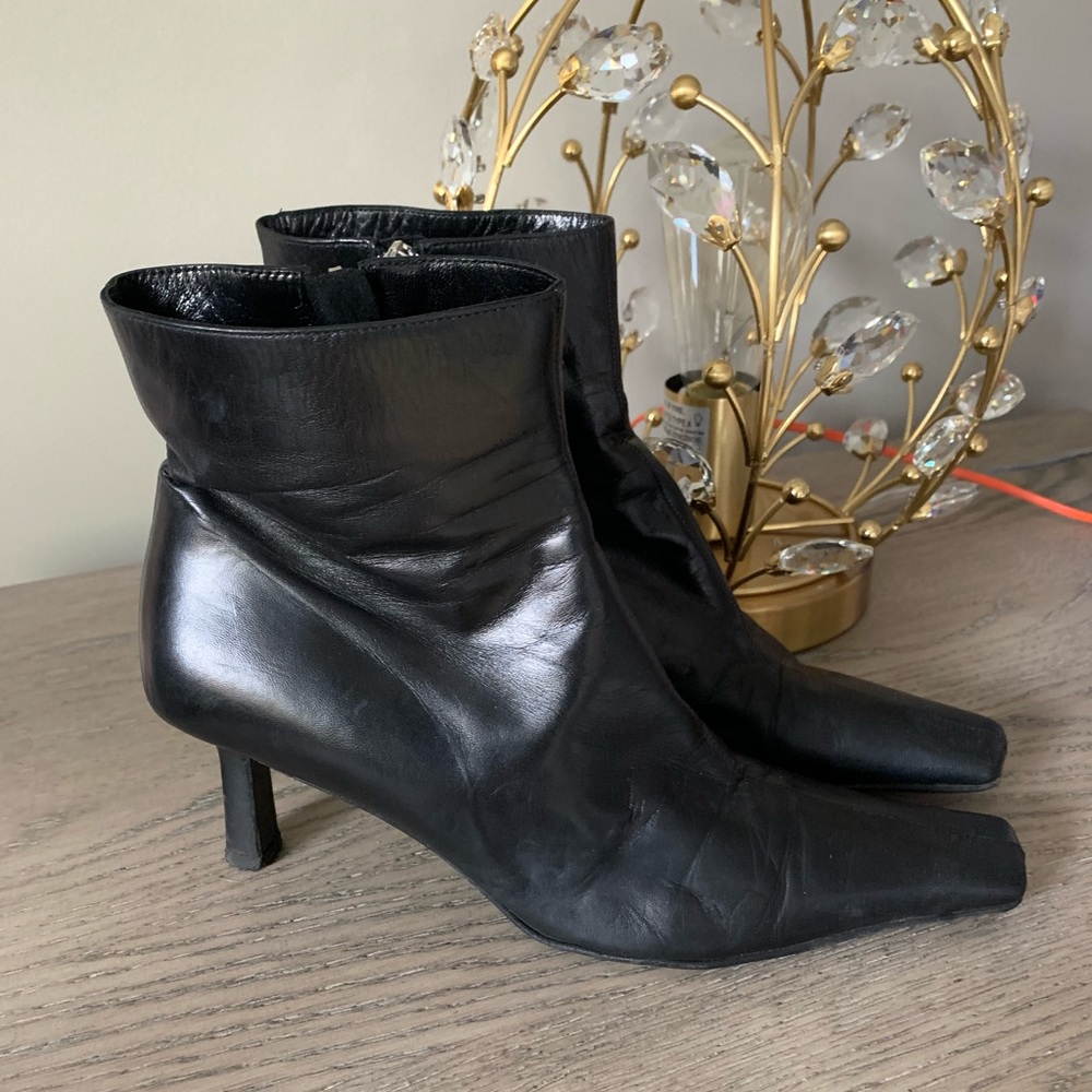 Leather booties